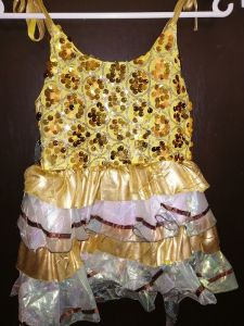 Kids Costumes to Hire - Sequin Gold Dress - GIRL